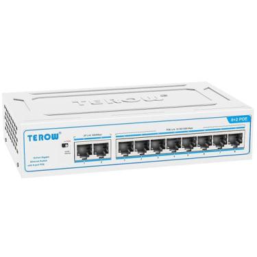 Imagem de Switch Gigabit PoE de 10 portas, 8 portas POE com 2 uplink 1G: com TER