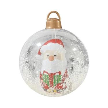 Imagem de Bola De Natal Inflável Gigante De PVC De 24 Polegadas Com Iluminação E