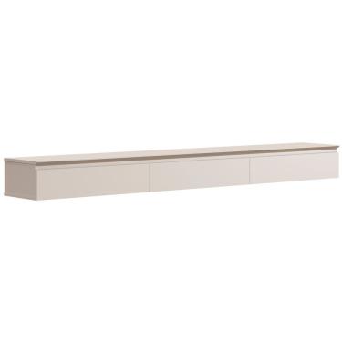 Imagem de Rack Suspenso Para Painel ou TV até 75 Polegadas 3 Gavetas 2,17m Aspen Off White EDN