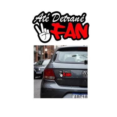 Imagem de Adesivo Até Detran é Fan Moto Carro 18cm Recorte Especial - 3Istore
