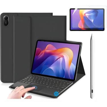 Imagem de Capa com Teclado para Redmi Pad 2 com Mouse Touchpad e Compartimento p
