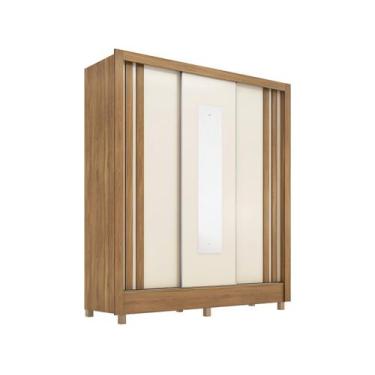 Imagem de Guarda Roupa Ravel Quarto com 3 Portas e 2 Gavetas Espelho - Demóbile,