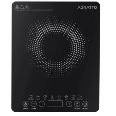Imagem de COOKTOP DE INDUCAO ITALIANO AGRATTO 2000W Painel Digital 220V, 220V