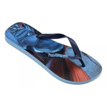 Imagem de Chinelo Havaianas Top Herois - Azul Lavanda, 41/42, Masculino, Azul