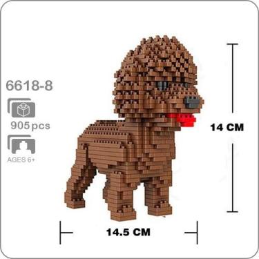 Imagem de Brinquedo Blocos de Montar Cachorro Poodle 950 Peças - impt