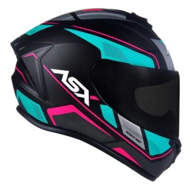 Imagem de Capacete Asx Draken Wind Preto Tifany Rosa Fosco, S P 55 56