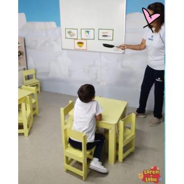 Imagem de Mesa com 1 cadeira infantil mdf indicada ate 5 anos - LOREN.LOKE, Amar