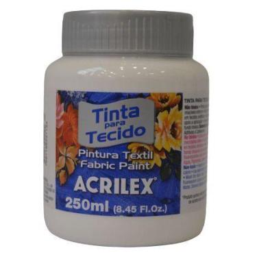 Imagem de Tinta de tecido 250ml Acrilex - Branco 519 Tinta de tecido 250ml Acril