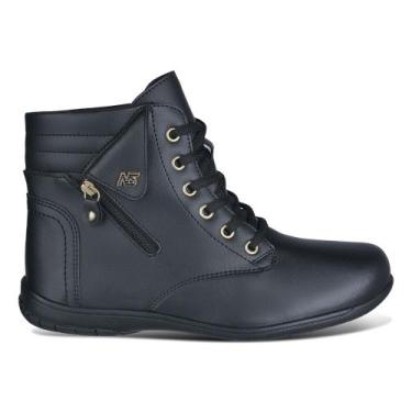 Imagem de Botinha Feminina Cano Curto Sola Baixa - NEW STEP, Preto, 37