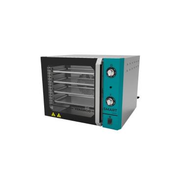 Imagem de Forno Turbo Elétrico Convector Smart Basic Metalúrgica Venâncio FCSB4E Inox 55L Painel Turquesa 220V