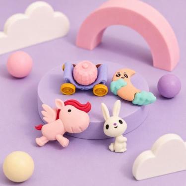 Imagem de Borracha Marmitinha 4 em 1 Princesa Kawaii QH-8619 - Dafu, Kit Carruag