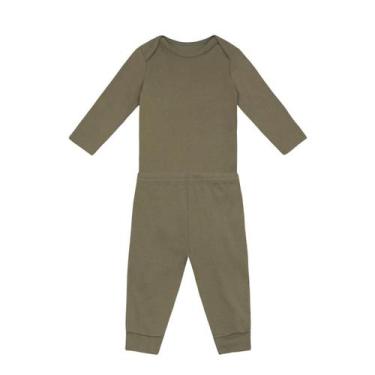 Imagem de Conjunto bebê unissex em ribana Brandili Baby, Verde, G