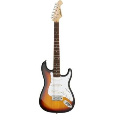 Imagem de Guitarra Elétrica Pro II STG-Mini Compacta com 3 Captadores Single Coil 3 Tone Sunburst Aria Guitars