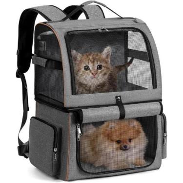 Imagem de Mochila de Transporte Pet Premium 2 em 1 - Duplo Compartimento e Acaba