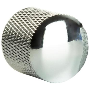 Imagem de Knob Metal Cromado Prata 6mm Para Guitarra Baixo Volume Tone Tom Dome 