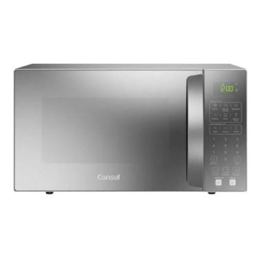Imagem de Forno Microondas 32 Litros Espelhado Menu Fácil Consul, Cinza, 110V