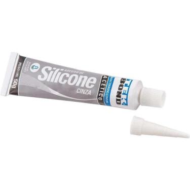 Imagem de Borracha de Silicone Acético Tekbond Alta Temperatura Cinza 50g 110V