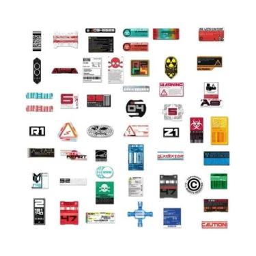 Imagem de Adesivos À Prova d'Água Cyberpunk 53PCS, Decalques De Sci-Fi Para Lapt