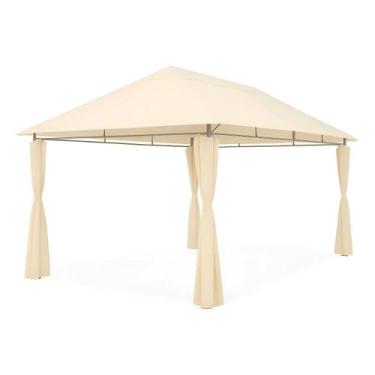 Imagem de Gazebo Retangular De Aço 4x3 M Com Paredes E Proteção Uv Bege - Brazil