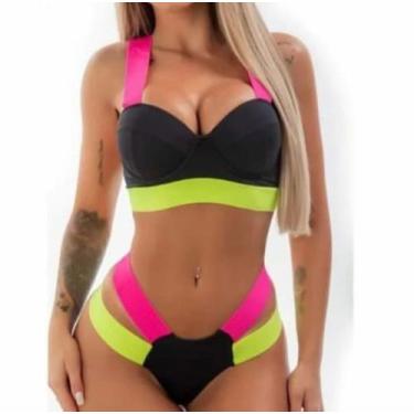 Imagem de Biquini Neon Tiras Grossa Modelo Das Gringas Fio Duplo - BEA FASHION S