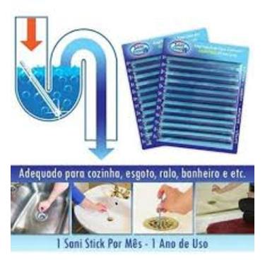 Imagem de Palito Sani Desentupir Ralos Pias Haste De Limpeza Anti Odor 12 Unidad