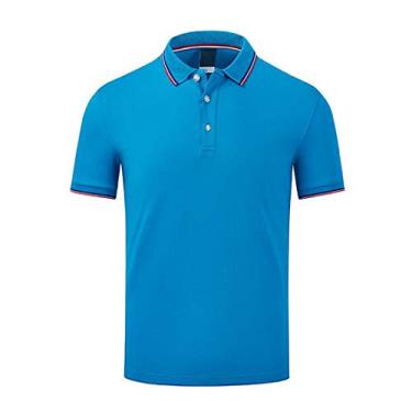Imagem de Huicai Camisa polo Masculina de roupas de trabalho de Mangas Curtas Top masculina Casual regular Camiseta esportiva
