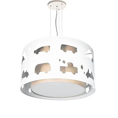 Imagem de Lustre Infantil Pendente Carrinhos Crú 30X16
