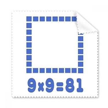 Imagem de Pano de limpeza com estampa de ilustração azul área quadrada limpador de óculos 5 peças