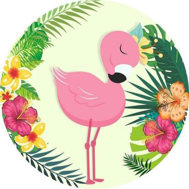 Imagem de Painel Redondo 3D Sublimado Flamingo Frd-4361