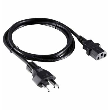 Imagem de Cabo Forca Tripolar Para Fonte Monitor Pc 1,5 M Padrão