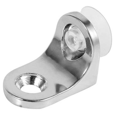 Imagem de Suporte de suporte de prateleira de 10 peças,suporte de prateleira em formato de cantos redondos de liga de zinco + para placa de madeira de vidro para móveis e estante Suporte de prateleira de armário com orifício.,