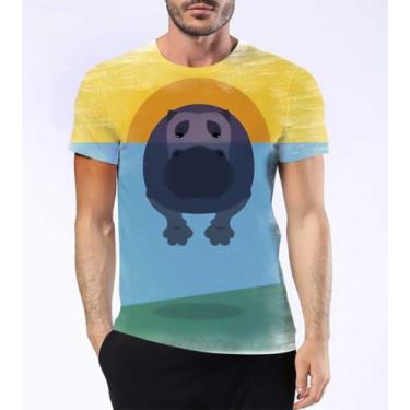 Imagem de Camisa Camiseta Hipopótamo Animal Africano Agressivo Hd 8 - Estilo Kra