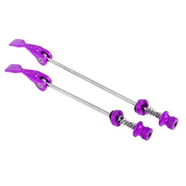 Imagem de Simhoa Espeto de liberação rápida para treinador Boke Bike Ciclismo Roda traseira Eixo do pneu - Roxo
