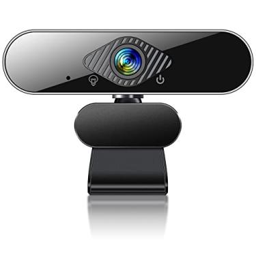 Imagem de FUMAX Webcam HD 1080p com microfone, câmera USB para computador a 1080p/30fps, 100 ângulos de visão amplos, plug and play, funciona com Skype, Zoom, FaceTime, Hangouts, PC/Mac/Laptop/MacBook/Tablet