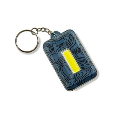 Imagem de Lanterna Carson LED com chaveiro de aço inoxidável e 3 configurações de iluminação - azul
