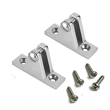 Imagem de 2 peças de suporte de dobradiça de barco, suporte de bimini, equipamento de encaixe superior (inclui 4 parafusos), aço inoxidável 316