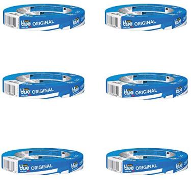 Imagem de 3M Scotch-Blue 2090 Papel crepe de liberação segura para pintores de várias superfícies Fita adesiva, 27 lbs/em resistência à tração, 60 m de comprimento x 3/4" de largura, azul (6)