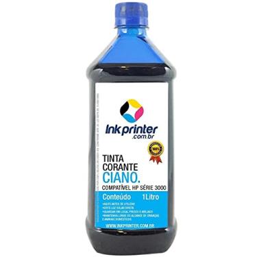 Imagem de Tinta Inkprinter Ciano para Recarga de Cartucho de Impressora Hp (1 litro)