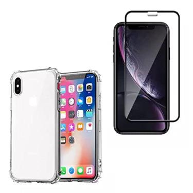 Imagem de Kit Capa Anti Impacto e Película 5D 9D Cerâmica Para iPhone 8 11 13 Pro 14 Pro Max (iPhone XR)
