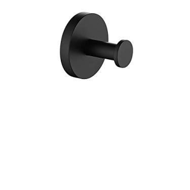 Imagem de Gancho de roupa SUS304 ganchos montados na parede para banheiro cozinha garagem roupão gancho preto prata ouro ferragens para banheiro, gancho A1B