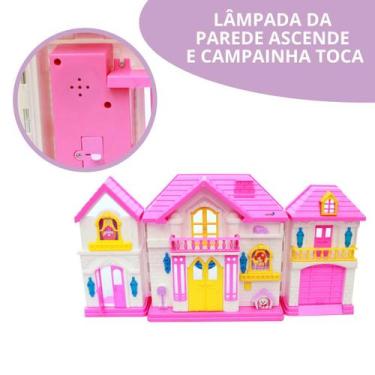 Imagem de Casinha De Boneca Infantil Importway Rosa Luz E Som