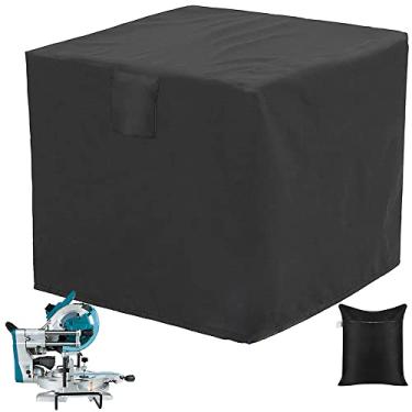 Imagem de Skyour Capa de serra de esquadria para serras de esquadria de 25 a 30 cm com compostos deslizantes duplos, à prova d'água e resistentes capas de poeira para serras de esquadria para máquinas-ferramentas, serras de mesa, plainas, capa de ferramentas