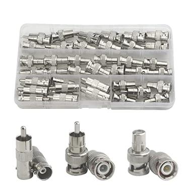 Imagem de WMYCONGCONG 45 PCS BNC para RCA Kit de Sortimento de Conectores Incluindo BNC Macho para RCA Macho + BNC Fêmea para RCA Macho + Conectores Coaxiais BNC Macho para RCA Fêmea