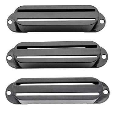 Imagem de Musiclily Hot Rail Capa para Captador Humbucker Single Coil Sized para Estilo Strato, Preto (Kit com 3 Unidades)
