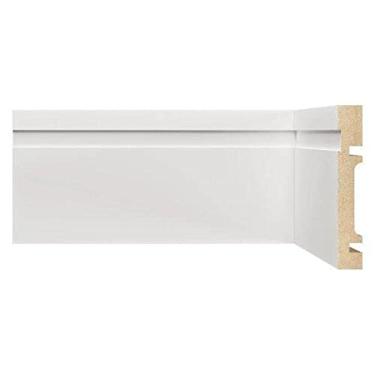 Imagem de Kit 10 Rodapés Mdf 1002 Moldufama 15mmx10cmx180cm Branco