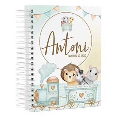 Imagem de Caderneta De Vacinação Tema Trenzinho Com Nome - Menino