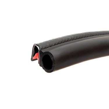 Imagem de Faixa meteorológica para porta de 85 cm de diâmetro da lâmpada x 0,99 cm - 1,9 cm de espessura da borda x 1,58 cm de altura em U, 25 Feet, Black