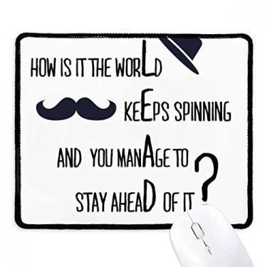 Imagem de Mouse pad Question to Leaders com citação famosa Tapete de borracha para jogos