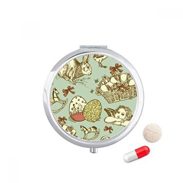 Imagem de Porta-comprimidos de cavalo, ângulo colorido, festival de religião da Páscoa, caixa de armazenamento de remédios