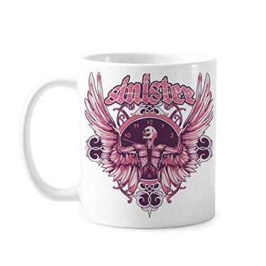 Imagem de Graffiti Street – Caneca de cerâmica com estampa de caveira e relógio com estampa de relógio